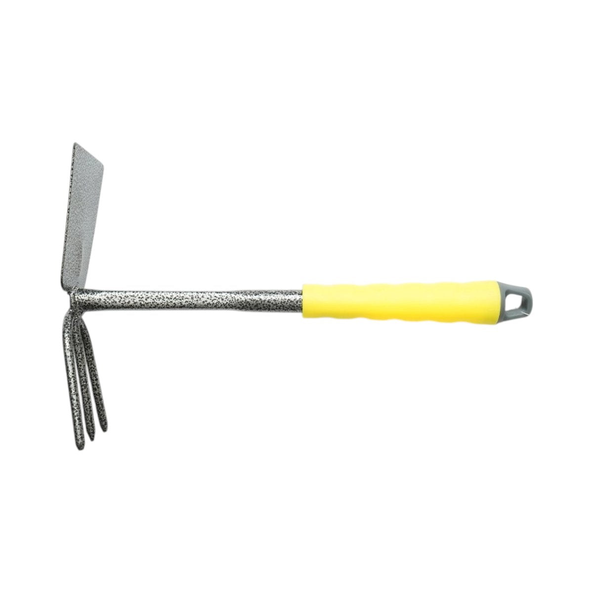 Crownman kétélű kerti kaparó rozsdamentes acélból 180x300mm, ergonomikus PP nyéllel