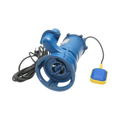 Szennyezett vízszivattyú, merülő vízelvezető úszóval és darálóval 750 W, 220 V, áramlási sebesség 300 l/perc, H10 m WQDS15-8-0,75F Breckner Germany Szivattyú
