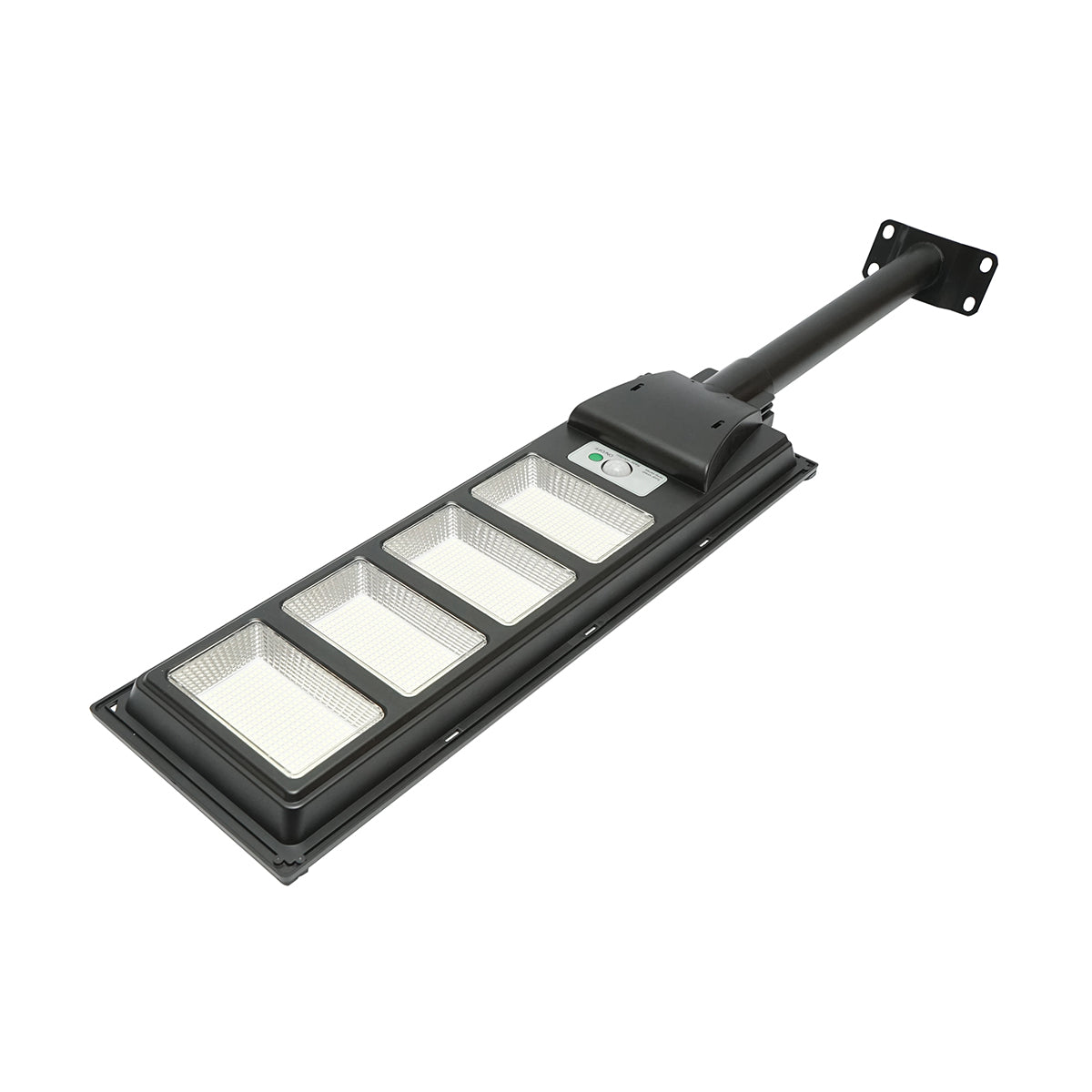 Napelemes LED utcai utcai lámpa 200W 6500K 12W-os napelemmel, 12000mAh akkumulátorral, távirányítóval, IP65 oszlopra szerelhető Breckner Germany