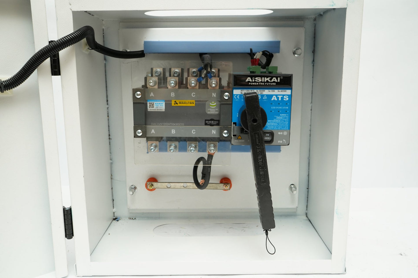 Automatikus átviteli kapcsoló ATS 125A, 400V, 4P elektromos generátorhoz 110KVA