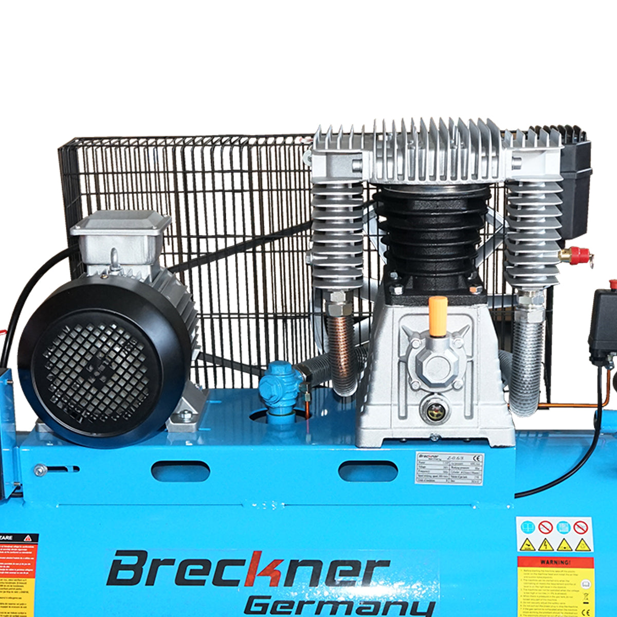 Légkompresszor 380V, 270L, teljesítmény 4kW/5.5CP maximális nyomás 8 Bar, áramlás 600L/min Breckner Germany