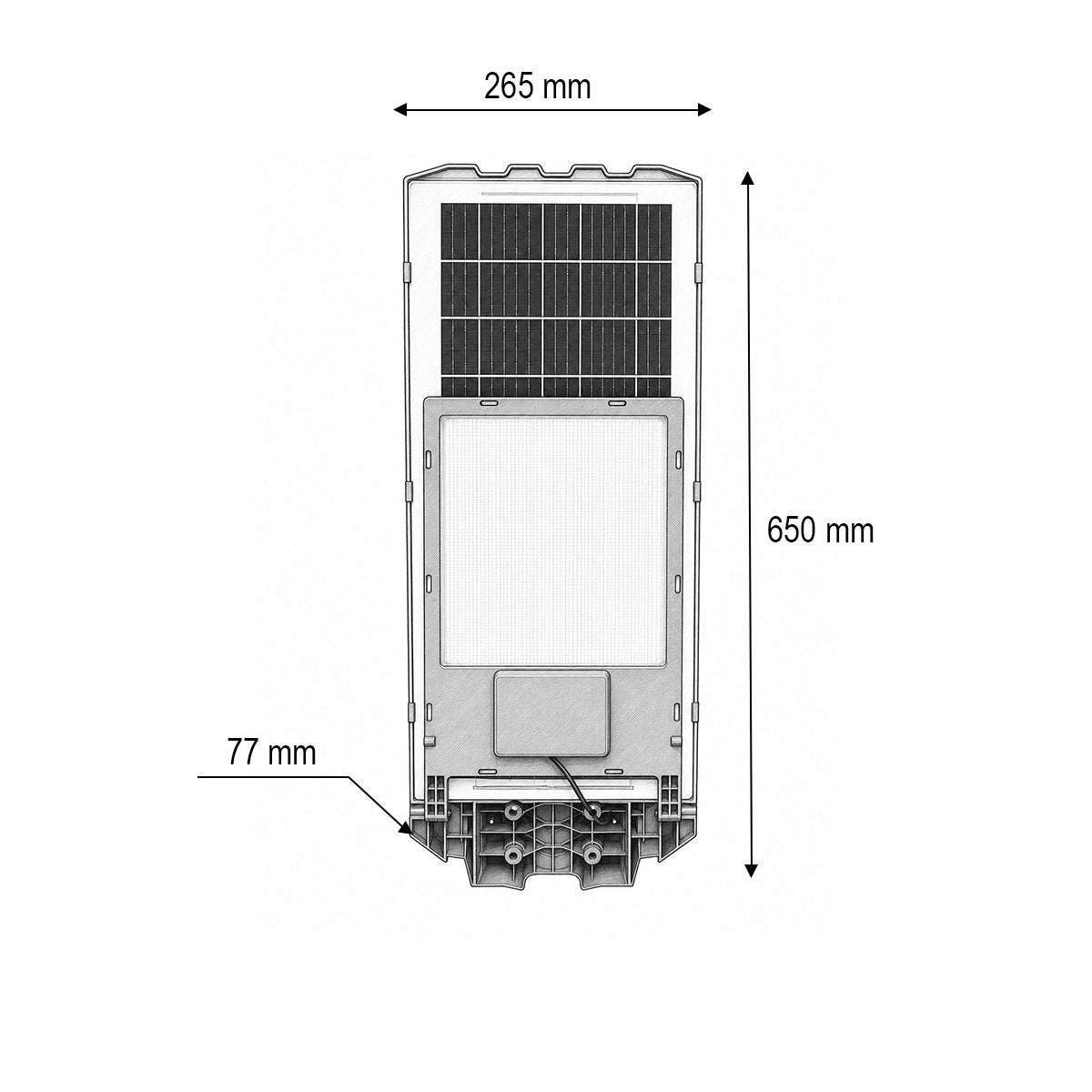 Napelemes LED közvilágítási lámpa 800W 40W napelem panellel, 30000mAh akkumulátor, mozgásérzékelő, távirányító, oszlopra szerelhető IP65 Breckner Germany