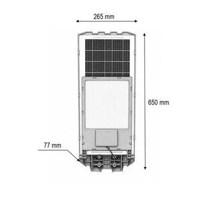 Napelemes LED közvilágítási lámpa 800W 40W napelem panellel, 30000mAh akkumulátor, mozgásérzékelő, távirányító, oszlopra szerelhető IP65 Breckner Germany