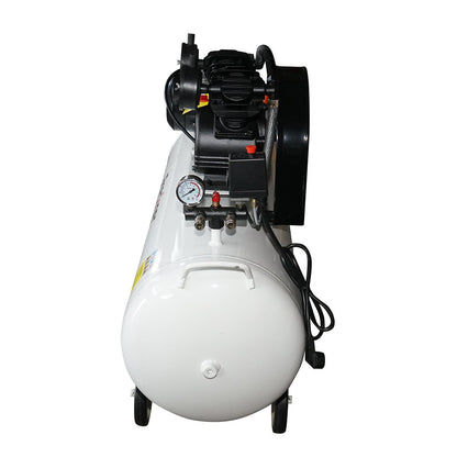 200 literes szíjhajtású légkompresszor, 2,2 kW/3 LE V-twin motor, maximális nyomás 8 bar, levegőbeömlési térfogat 325 l/perc Breckner Germany