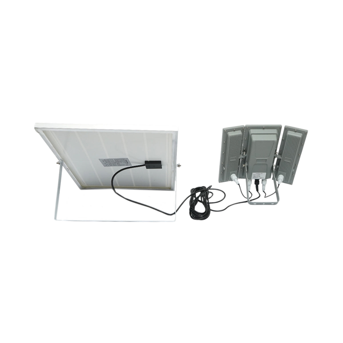 LED lámpa 1300lm, 6500K 25W napelem panellel, LiFePO4 3.2V/15Ah akkumulátor, mozgásérzékelő és távirányító IP66 Breckner Germany