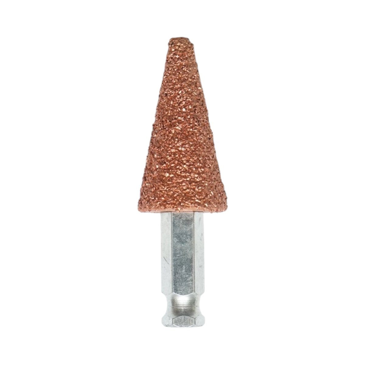 Csiszolókő polírozó abrazív kúpos 25x50mm, szemcseméret K36, hatszögletű szár 3/8 inch