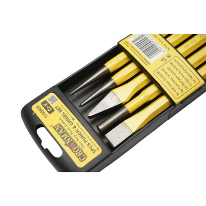 Crownman 5 darab Cr-V acél véső és 5 darab Cr-V acél véső és vésőkészlet