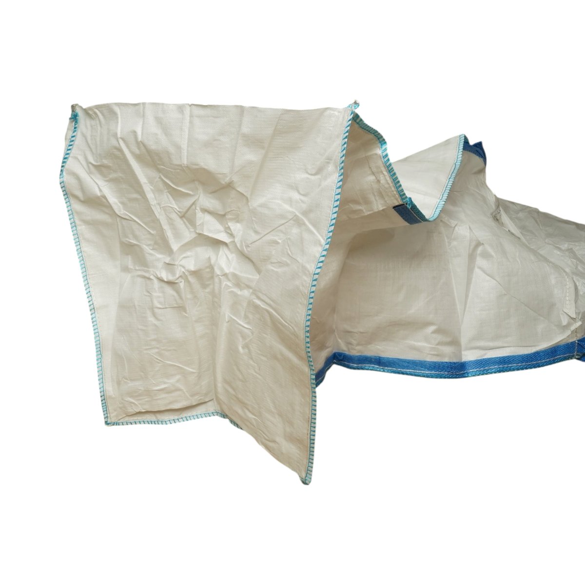 Big bag zsák 95x95x165cm fehér, 1500kg kapacitás, U-Panel típus laminálás nélkül, sík alap, 85cm felső szoknya