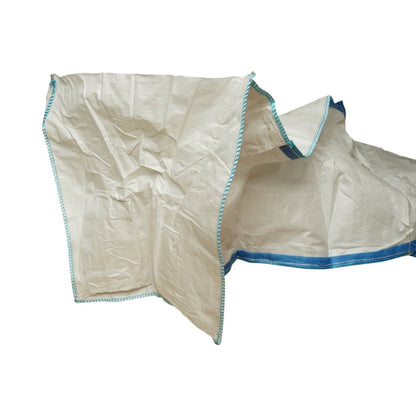 Big bag zsák 95x95x165cm fehér, 1500kg kapacitás, U-Panel típus laminálás nélkül, sík alap, 85cm felső szoknya