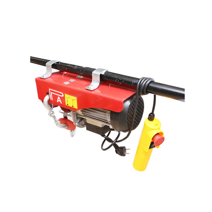 Elektromos emelő 220V/50Hz 850W, maximális teherbírás 200/400Kg, emelési sebesség 5-10m/min, emelési magasság 6-12m, IP40 védelem