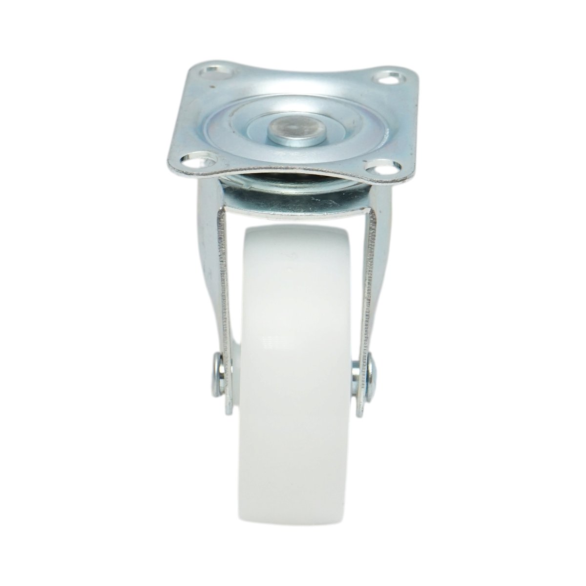 Forgó kerék 73x25mm fék nélkül, fehér polipropilén, acél lemez 70x58mm 45kg