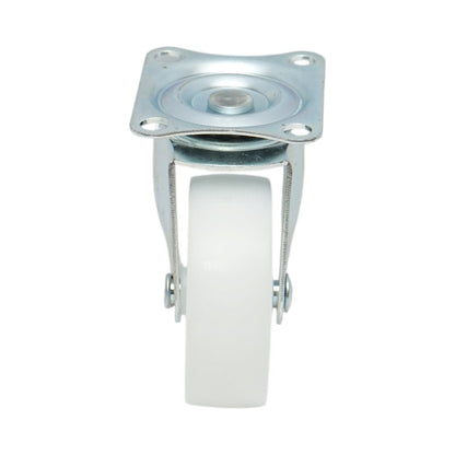 Forgó kerék 73x25mm fék nélkül, fehér polipropilén, acél lemez 70x58mm 45kg
