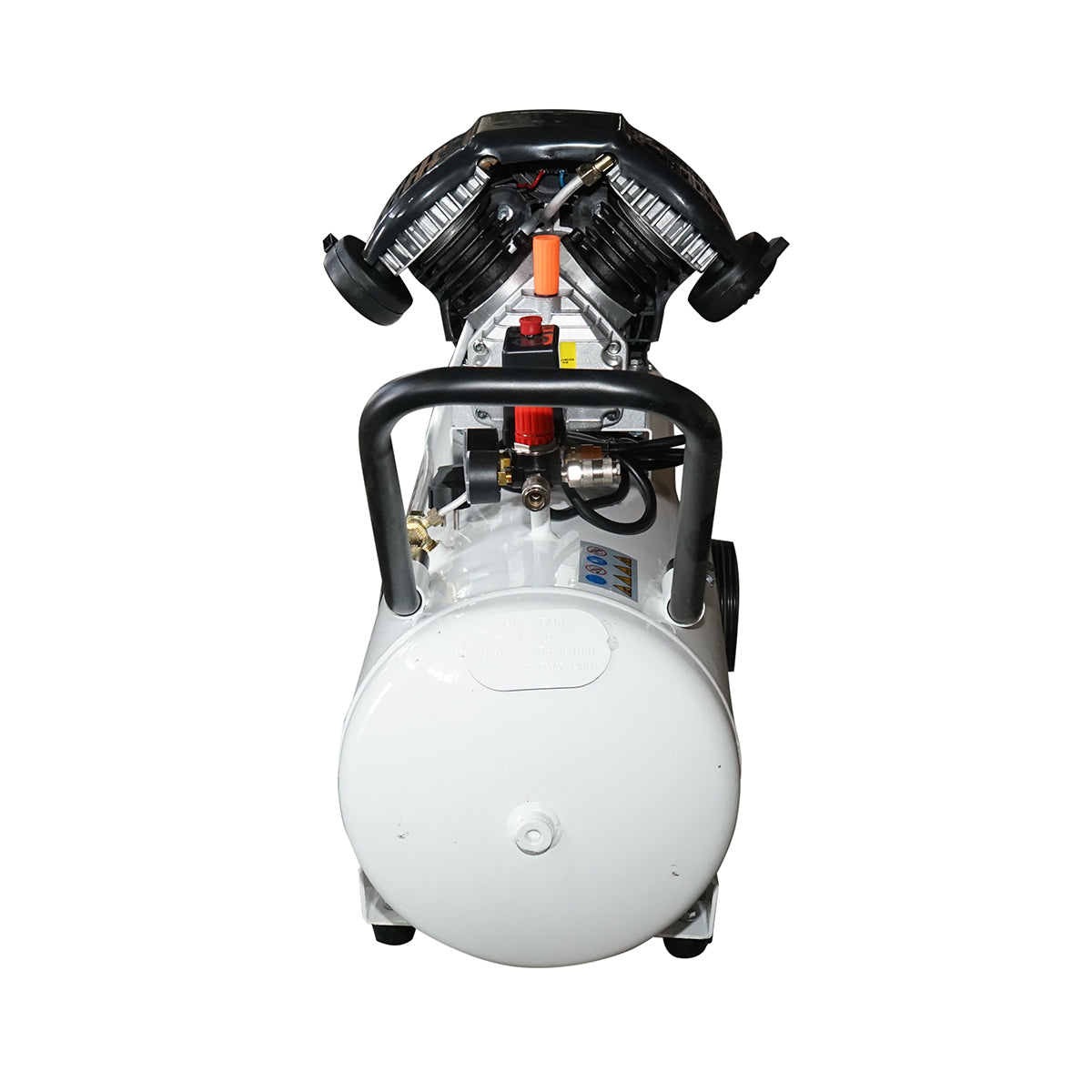 100 literes légkompresszor, 1,5 kW/2 LE V-twin motor, maximális nyomás 8 bar, levegőbeömlési térfogat 360 l/perc Breckner Germany