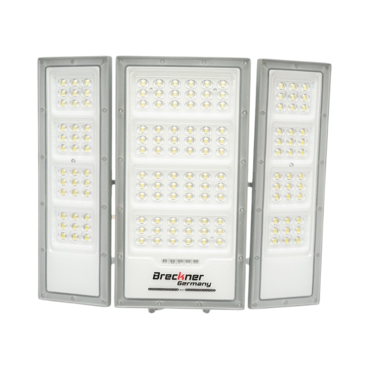 LED lámpa 2400lm, 6500K napelemes panellel 40W, LiFePO4 3.2V/30Ah akkumulátor, mozgásérzékelő és távirányító IP66 Breckner Germany