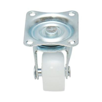 Forgó kerék 25x14mm fék nélkül, fehér polipropilén, acél lemez 39x33mm 10kg