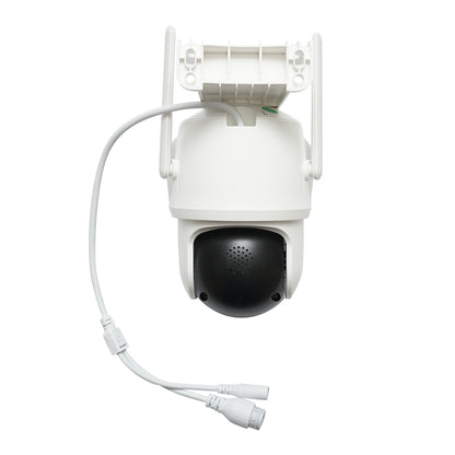 Felügyeleti kamera 4 objektív, 3 objektív 12 MP, 2 CPU kettős vezérlés, P2P WIFI 2.4GHz, PTZ mozgásérzékelővel, színes éjjellátó, AI emberérzékelés és iCSee alkalmazás.