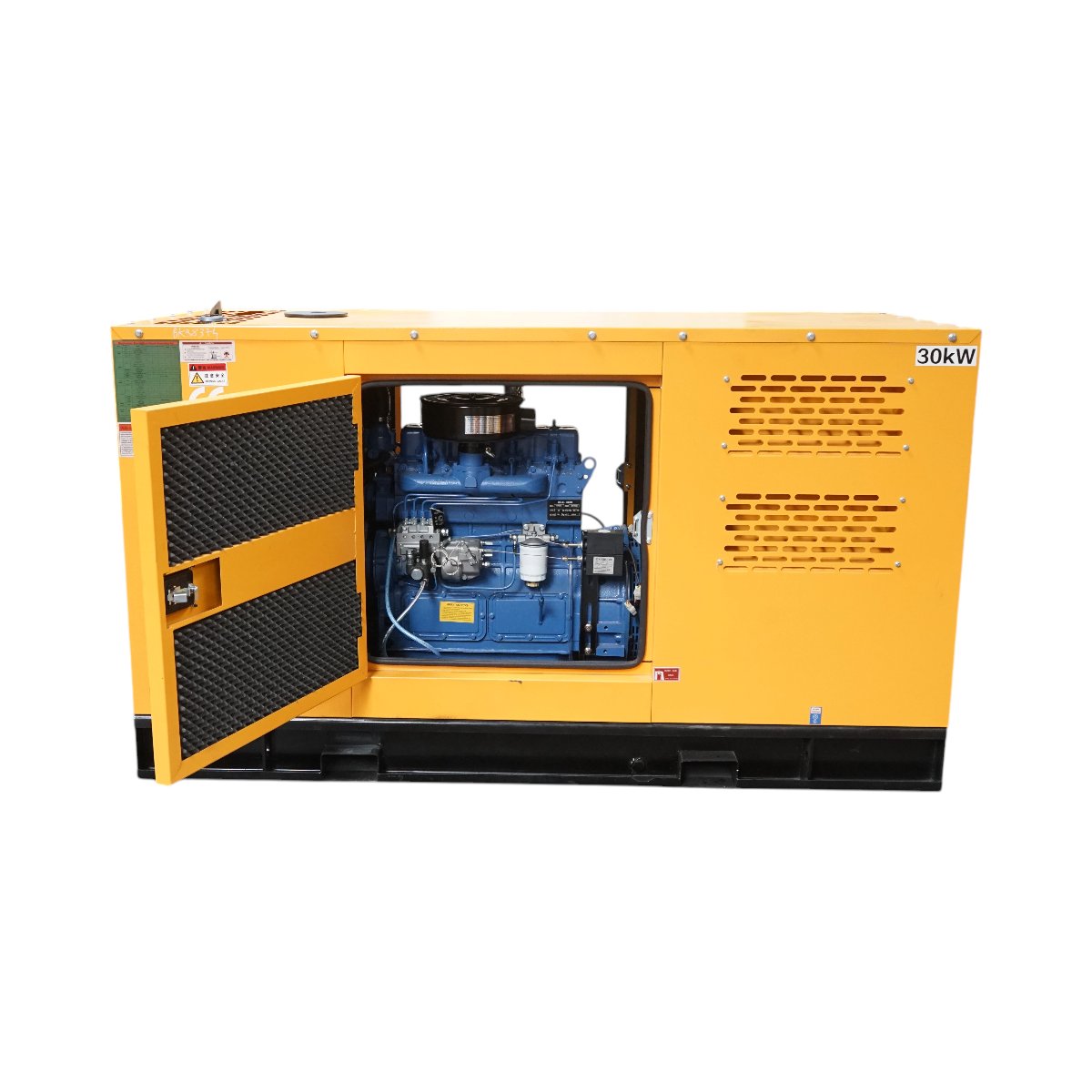 Háromfázisú hangszigetelt elektromos generátor 27.5KVA, 230/400V, Ricardo 30kW ZH4100D dízelmotor Breckner Germany