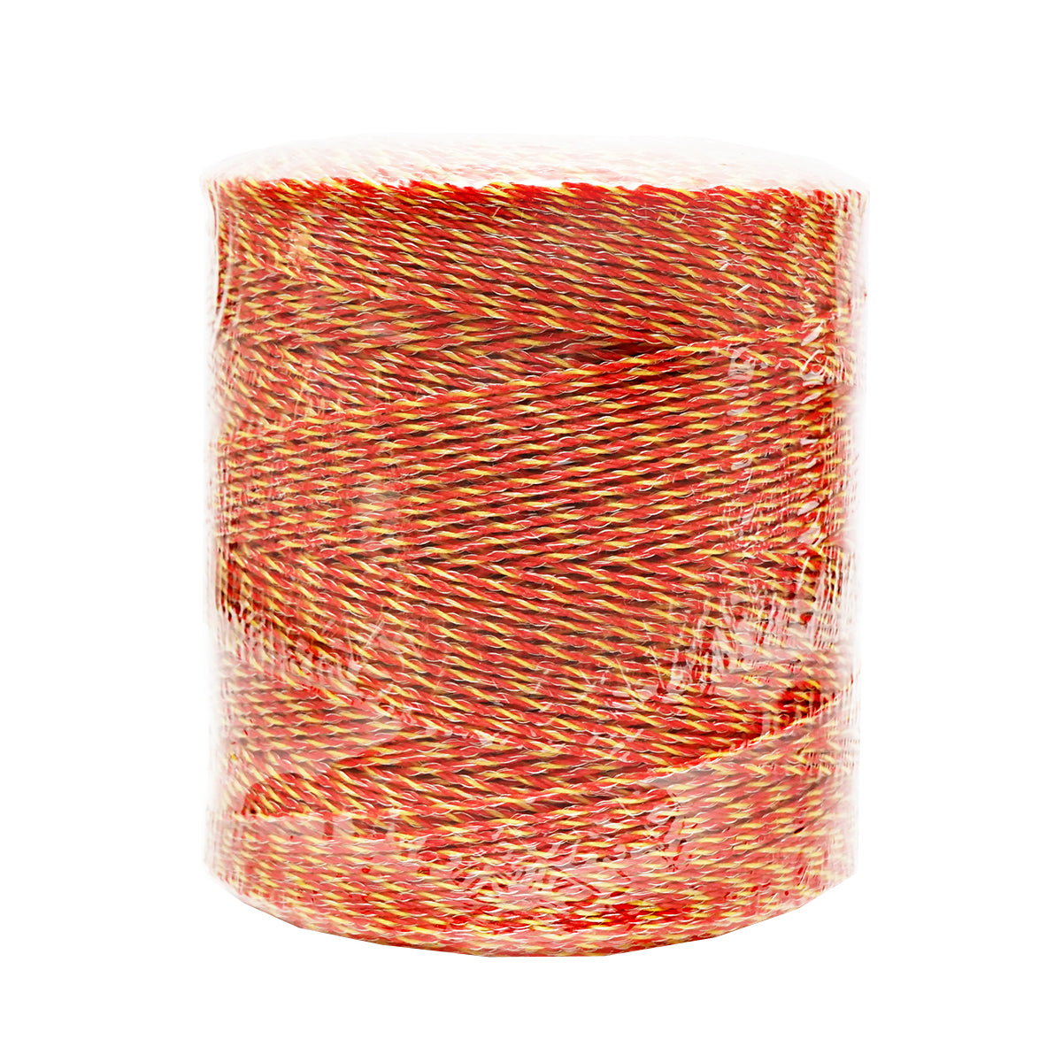 Sárga-piros drót 2mm fém betét 6x0.15mm SS, ellenállás 8 Ohm/m, 1000m elektromos kerítés Thor