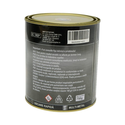 Breckner Germany 3 az 1-ben rozsdagátló email festék antracit szürke RAL 7016 fémhez 750g, közvetlenül a rozsdára, vízalapú