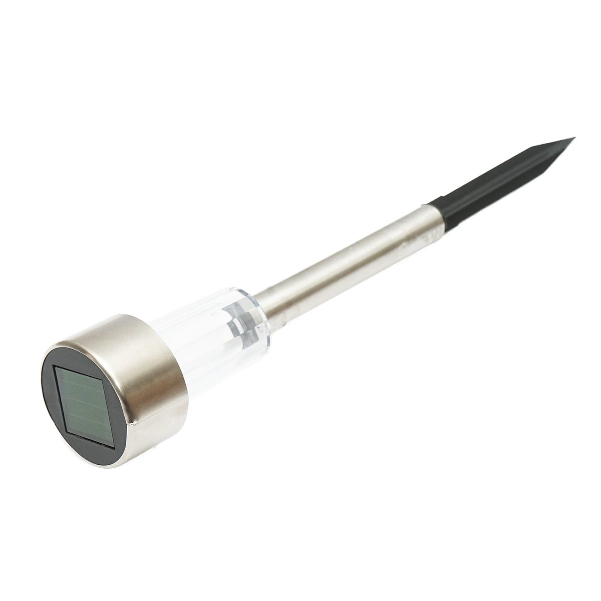 Napelemes LED lámpa rozsdamentes acélból, 6500K, magasság 30cm