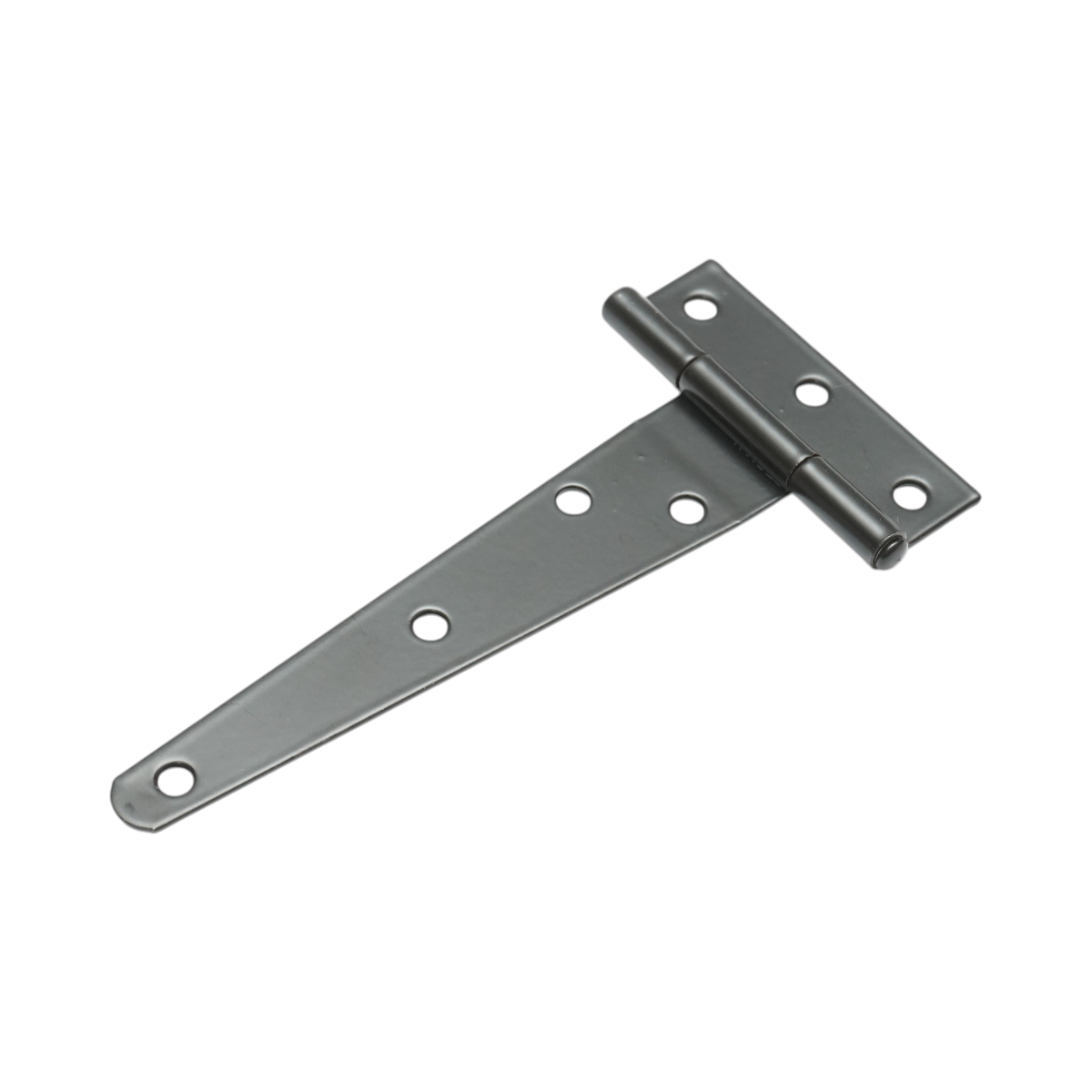T típusú ajtó-kapu zsanér 70x151mm, fekete acél, csavarokkal