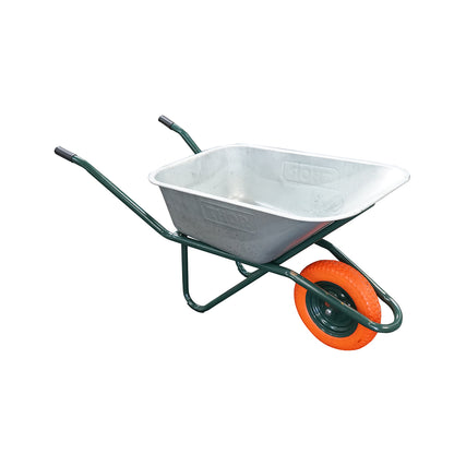 Fém talicska 80L poliuretán kerékkel 350/8 és horganyzott tállal 880x600x270mm Thor