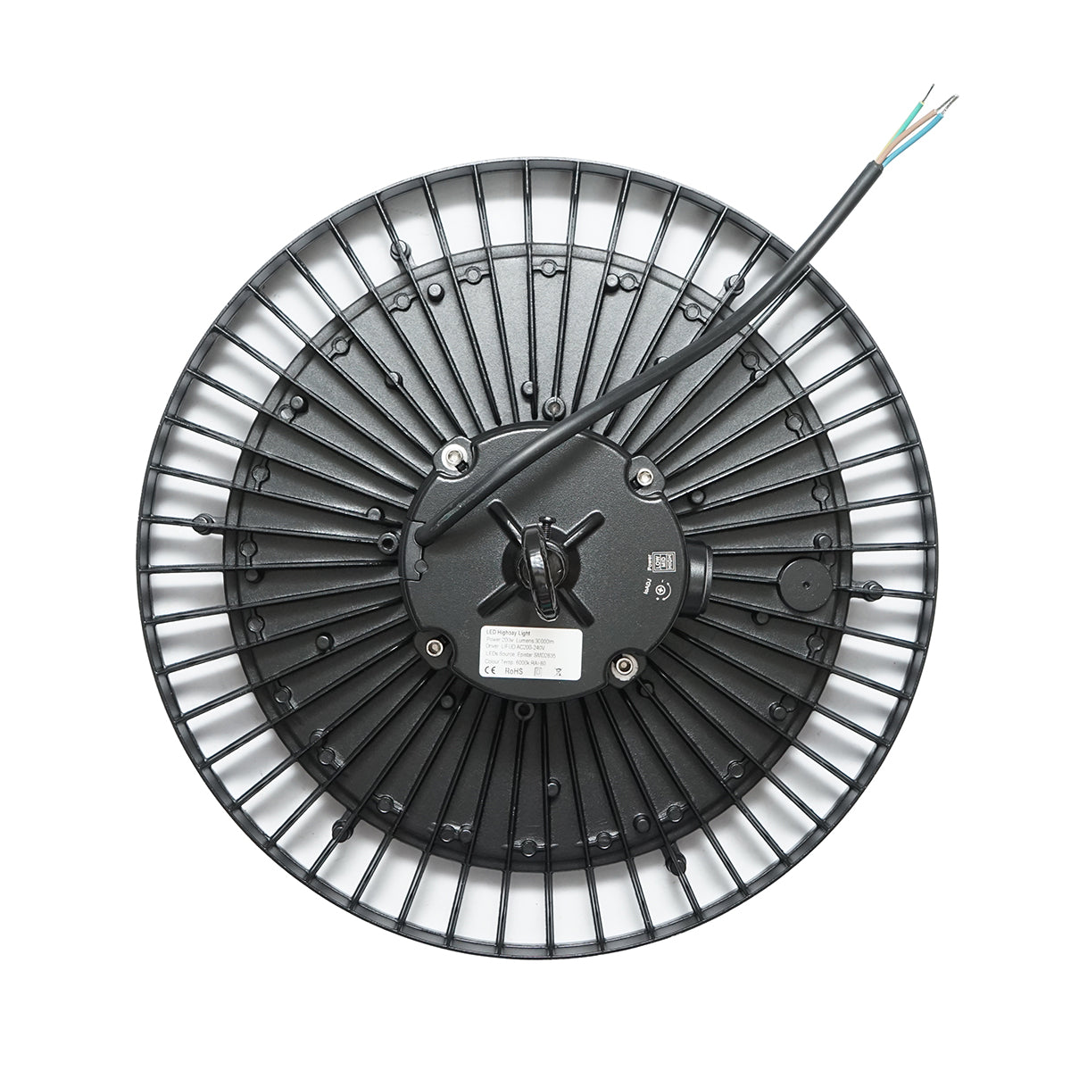 Ipari LED High-Bay lámpa 200W, 220V, 6000K, 30000lm raktárakhoz, raktárakhoz 380x140mm Breckner Germany