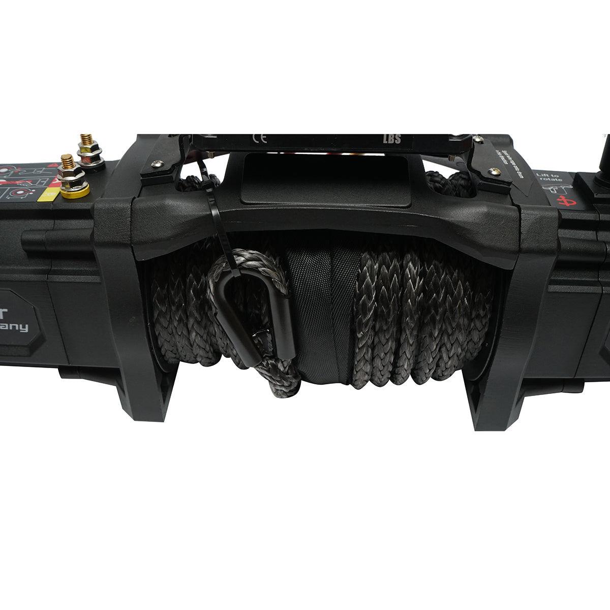 Elektromos csörlő távirányítóval 12V, 6.1T (13500lbs) 6.5CP, szintetikus kábel 9x24m, mágnesszelep 400A Breckner Germany