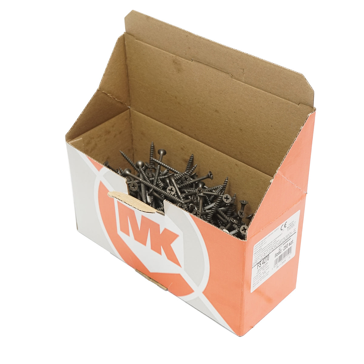 4.2x70mm foszfátozott acél önmetsző gipszkarton csavar, vízbe fojtott fejjel 250 db/doboz