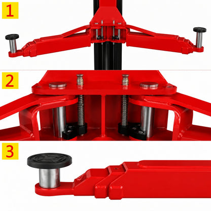 Kétoszlopos autóemelő 380V, 2.2kW, 5000kg emelőkapacitás, mechanikus kioldás, 1800mm emelési magasság