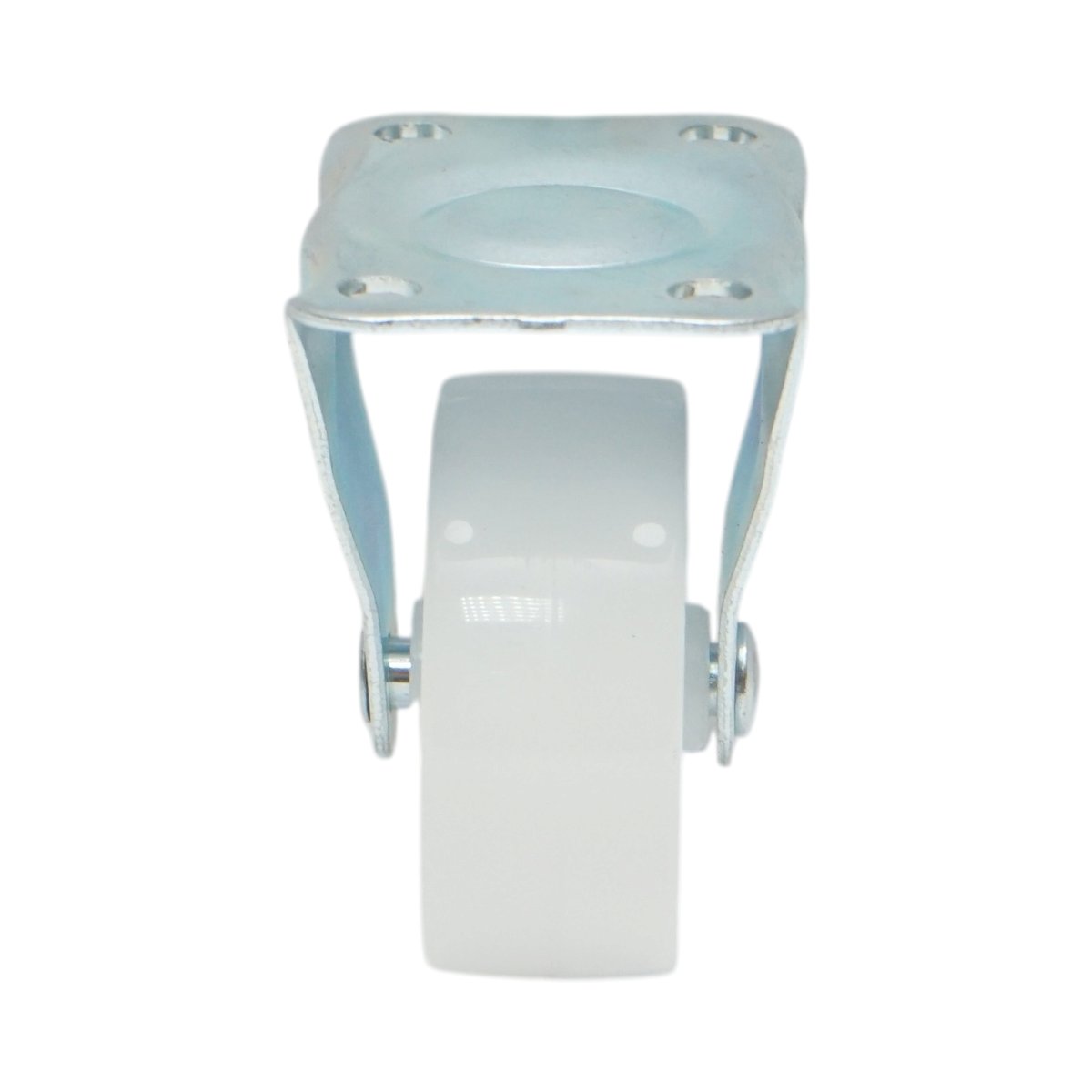 Rögzített kerék 50x22mm fék nélkül, fehér polipropilén, acél lemez 60x41mm 30kg
