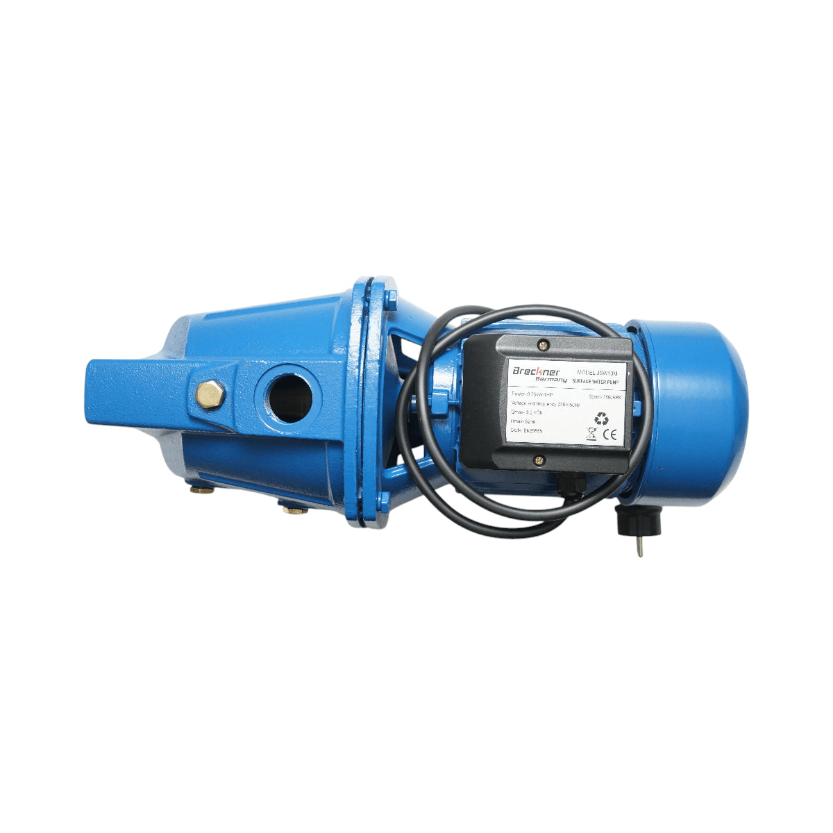 Önfelszívó felszíni vízszivattyú 750 W, 220 V, áramlási sebesség 53 l/perc, H52 m JSW10M Breckner Germany szivattyú