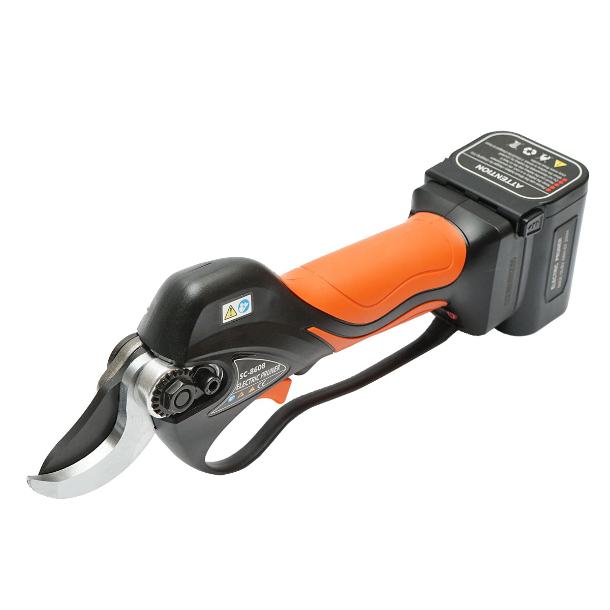 Elektromos kerti olló, metszőolló 900W 2 Li-ion akkumulátorral 16,8V, átmérő 0-32mm
