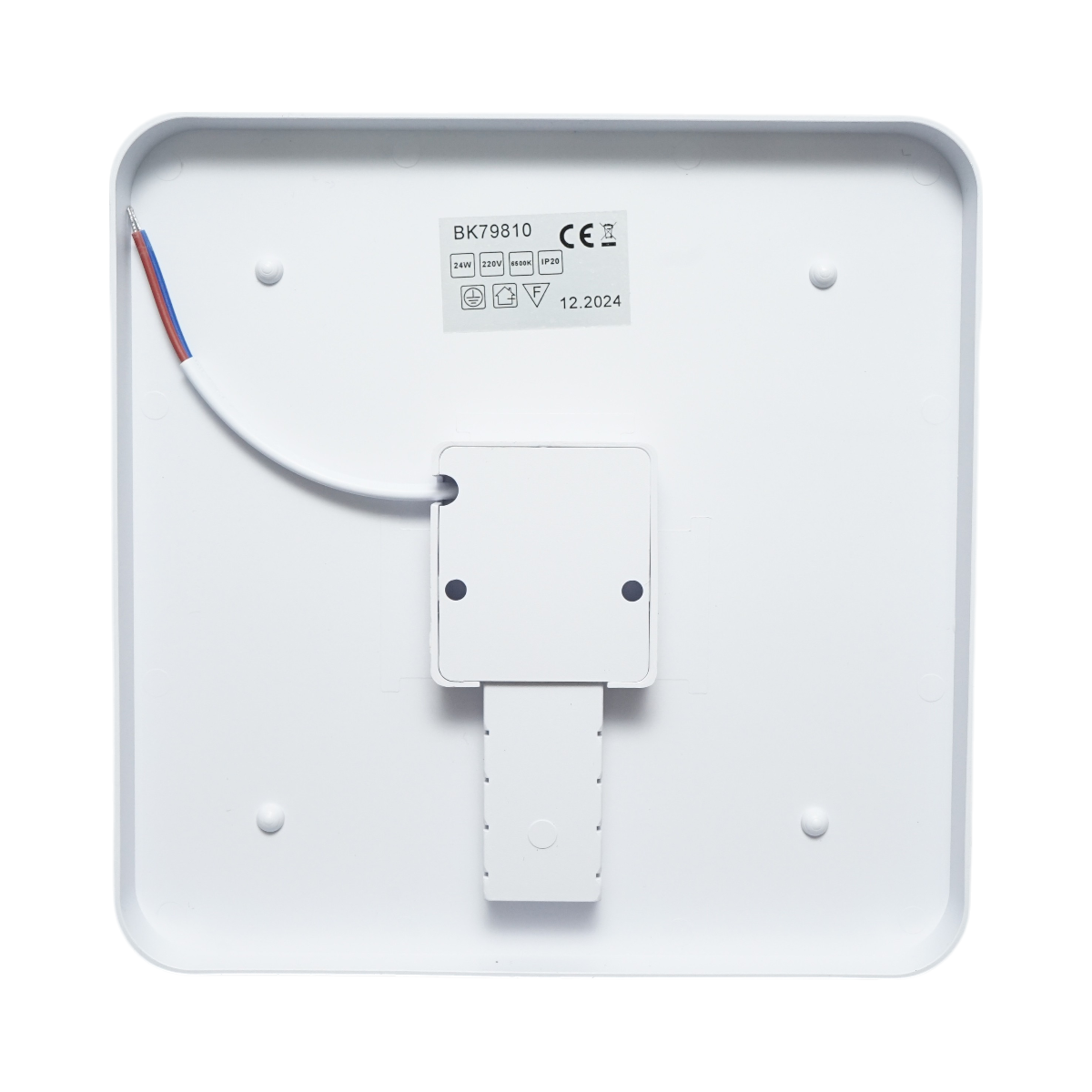 Kerek LED mennyezeti lámpa 24W, 220V hideg fény 6500K 180x180x40mm IP20