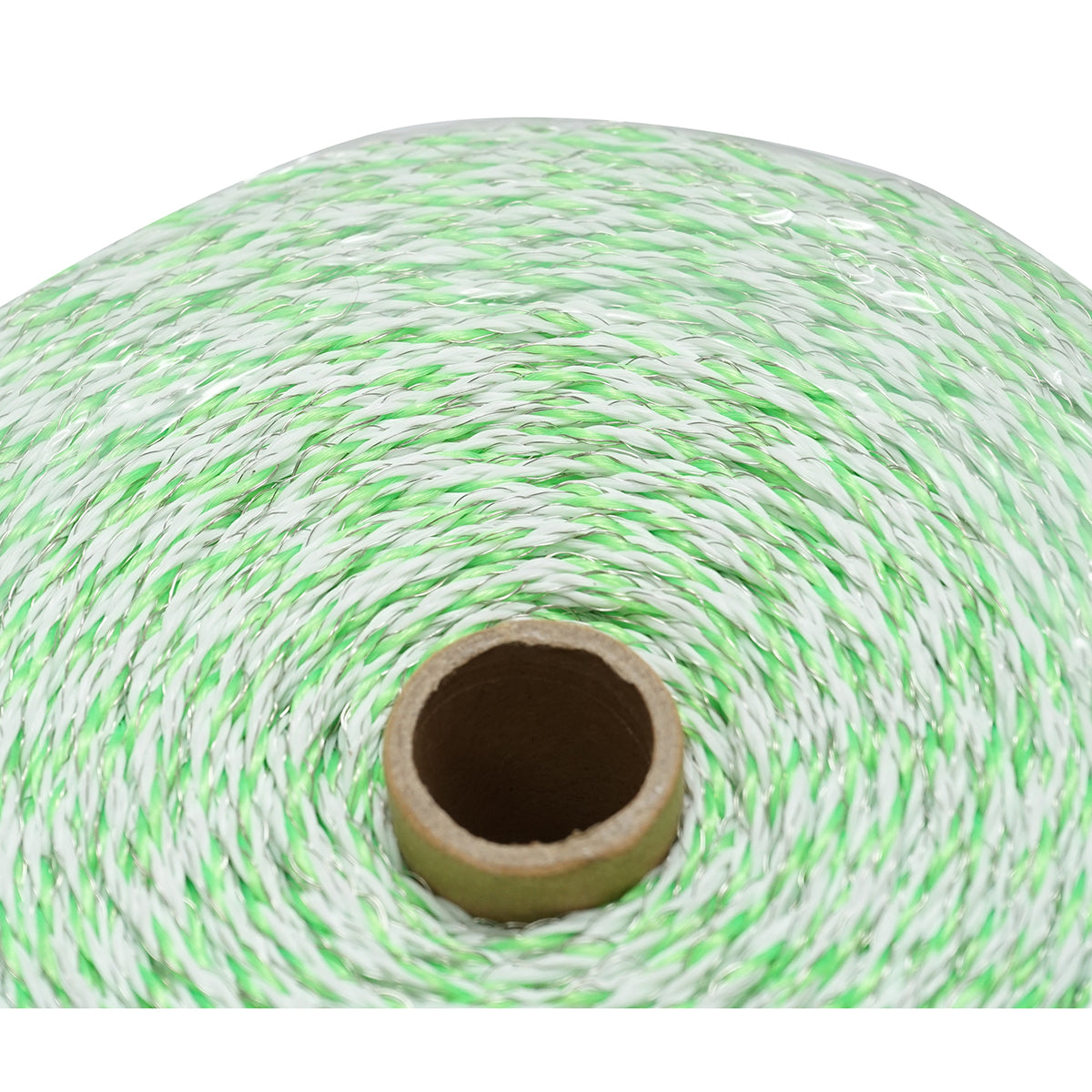 Orsóhuzal zöld fluoreszkáló-fehér fi 2.5mm 3x0.2mm SS, 1x0.25mm Cu, 1000m elektromos kerítés Breckner Germany