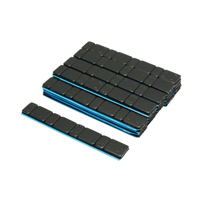 Öntapadós fekete ellensúlyok kerékegyensúlyozáshoz Fe 60g (5gx4 db + 10gx4 db) 100 szalag/doboz