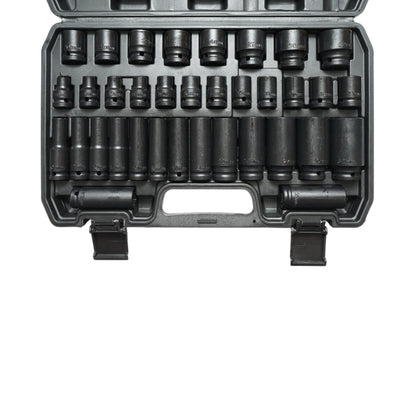 Rövid 8-32mm 38mm és hosszú 10-32mm 78mm csőkulcsok készlete, négyzet alakú 1/2 inch 35 db Breckner Germany