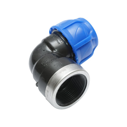 Összenyomó könyök anya belső menet D32mmx1-1/4 PN 16 bar HDPE öntözőrendszerekhez