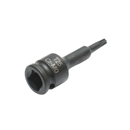 T25 torx ütőcsavarkulcs, 60 mm, 3/8 négyzetes Cr-Mo