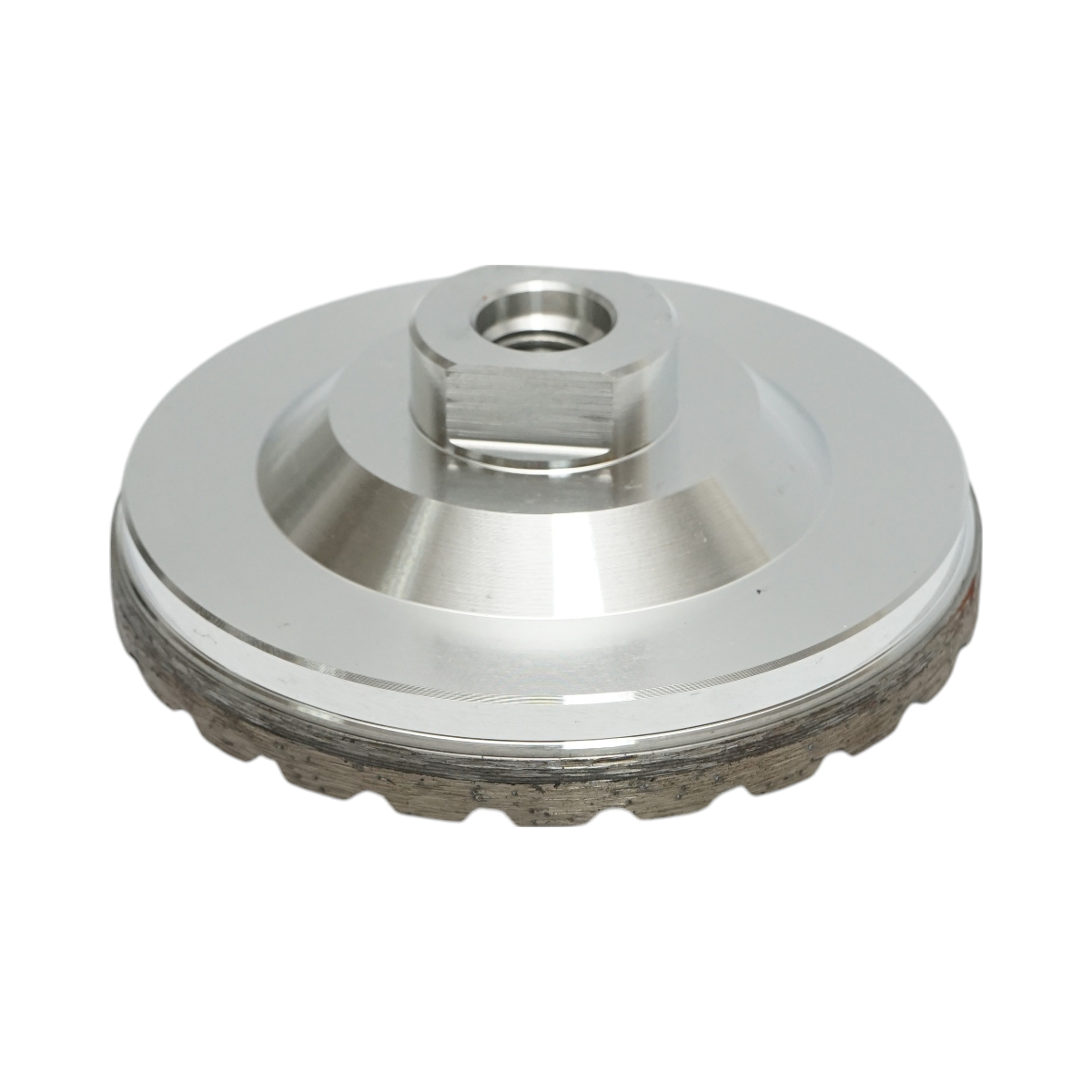 Turbo szegmentált gyémánttárcsa 100mm csésze típusú, M14 menet, alumínium durva gránit csiszoláshoz Breckner Germany