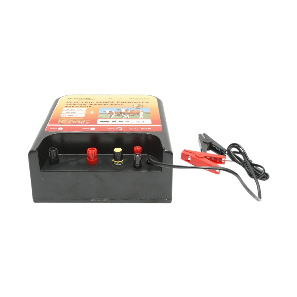 Impulzusgenerátor, villanypásztor készülék 12V, 14 Joule, 160km elektromos kerítéshez Breckner Germany