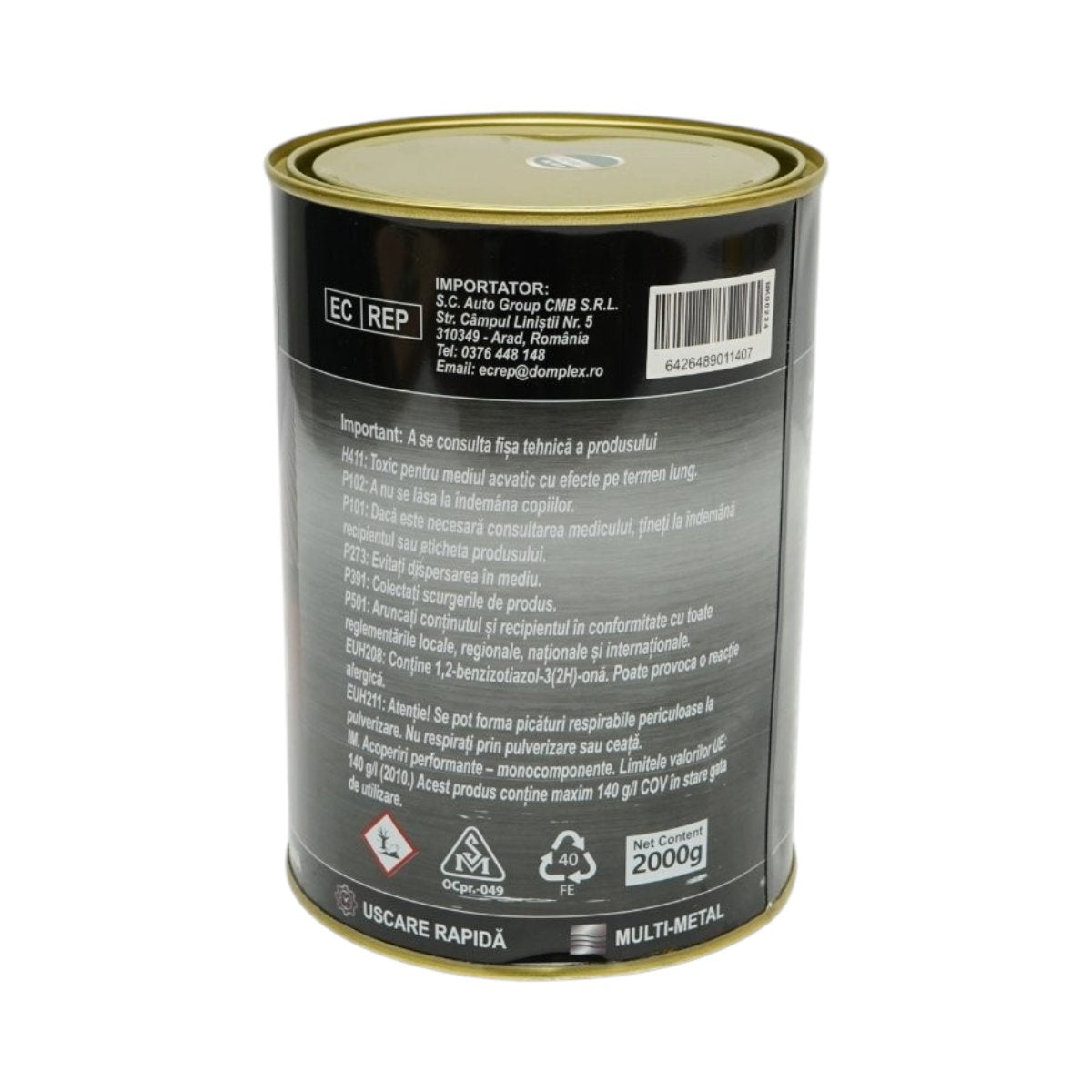 Rozsdagátló email festék 3 az 1-ben zöld 6016 fémhez 2kg, közvetlenül a rozsdára, vízalapú Breckner Germany