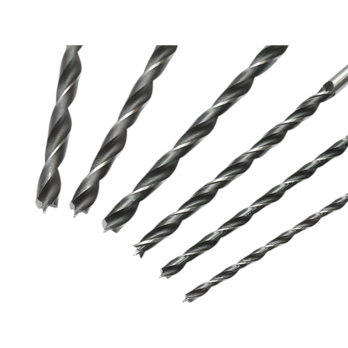 6 részes fa fúrókészlet 6-14mm, 300mm hosszúság, hengeres szár, középpontjelölő csúcs Breckner Germany