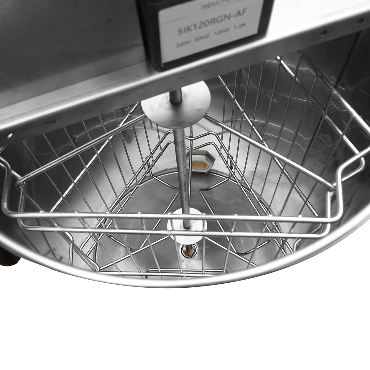 Elektromos méhészeti centrifuga, pörgetőgép 120W 220V, rozsdamentes acél mézkiszedő 3 kerettel
