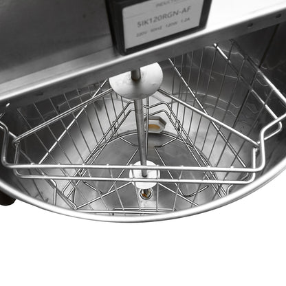 Elektromos méhészeti centrifuga, pörgetőgép 120W 220V, rozsdamentes acél mézkiszedő 3 kerettel