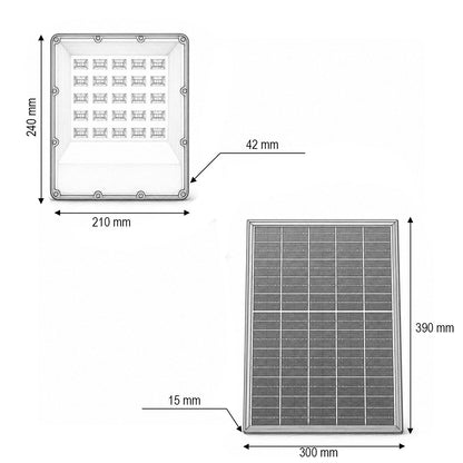 Breckner Germany 400W LED reflektor, 6500K bifaciális 40W napelem panellel, 20000mAh akkumulátor és távirányító IP66