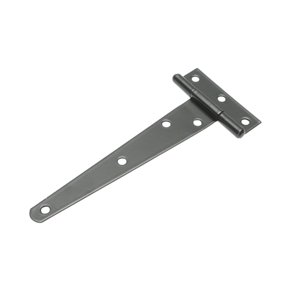 T típusú ajtó-kapu zsanér 70x174mm, fekete acél, csavarokkal