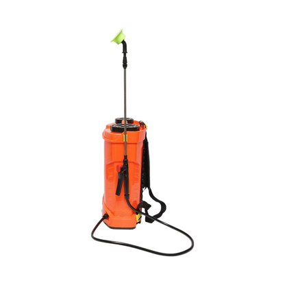 Permetezőszivattyú, elektromos vermorel, 16 literes tartály, 12V/8Ah akkumulátor, 4 fúvóka, 4 l/perc áramlási sebesség THOR