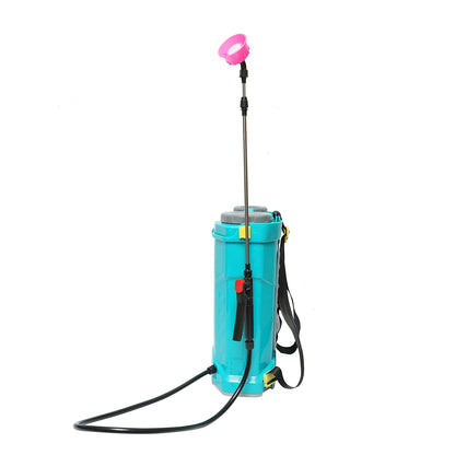 Permetezőszivattyú, elektromos vermorel, 20 literes tartály, 12V/8Ah akkumulátor, 4 fúvóka, áramlás 4 l/min, nyomás 6,8 bar THOR