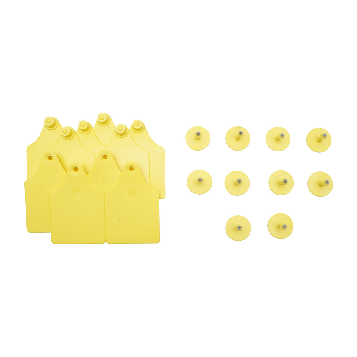 Sárga, felirat nélküli füljelzők 64x95mm-es készlete tehenek számára Breckner Germany